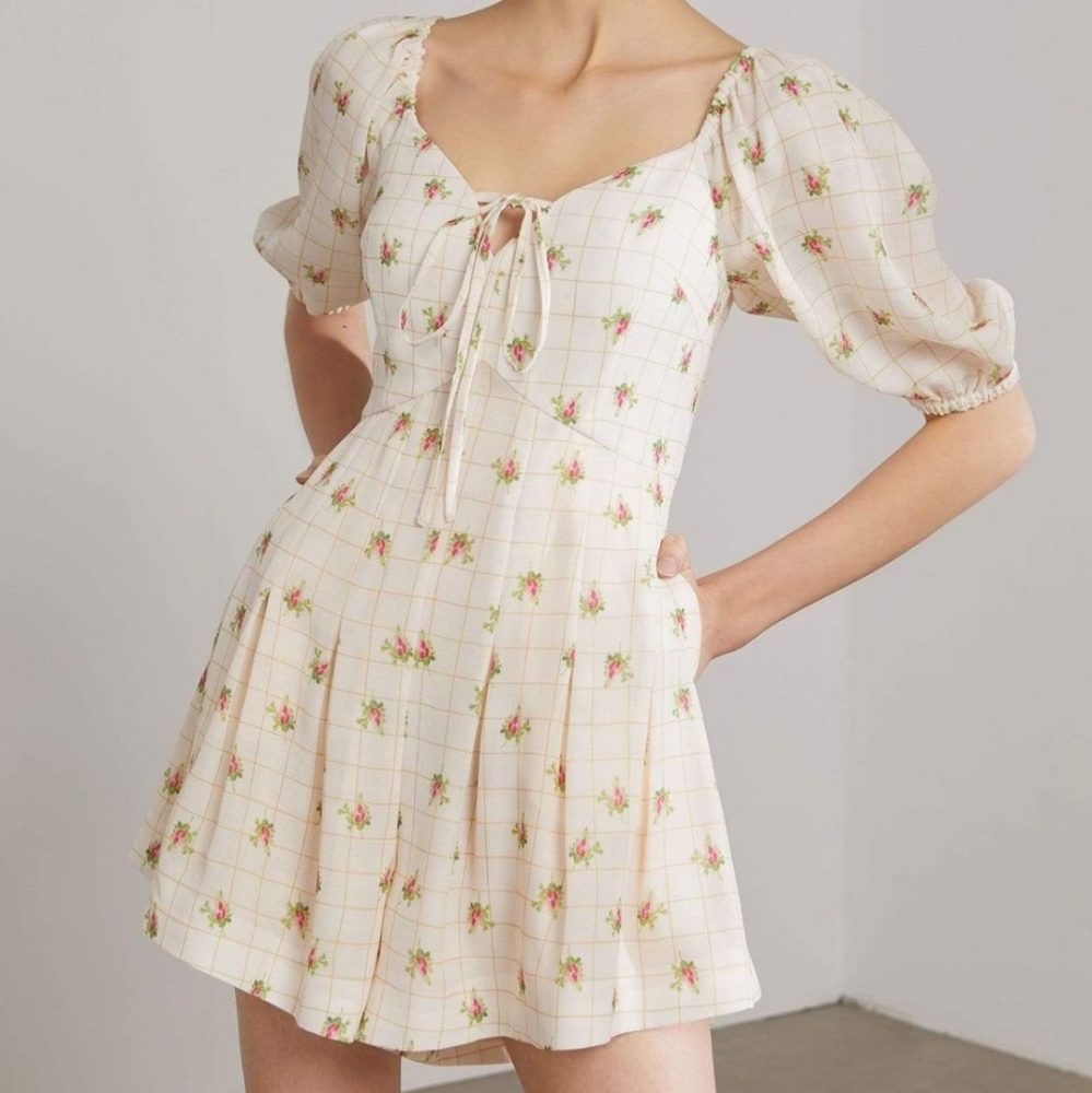 JING Arielle floral corset romper dress